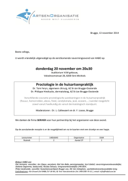 Uitnodiging navorming HABO - Proctologie in de huisartsenpraktijk