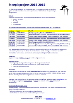 In bijlage een overzicht