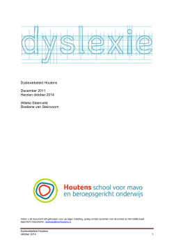 Dyslexiebeleid Houtens December 2011 Herzien
