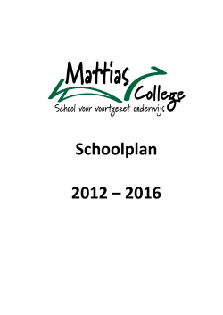 bijlage (het Schoolplan 2012-2016)
