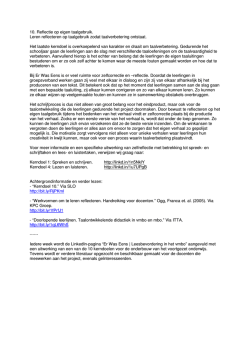 Kerndoel 10: Reflectie op eigen taalgebruik