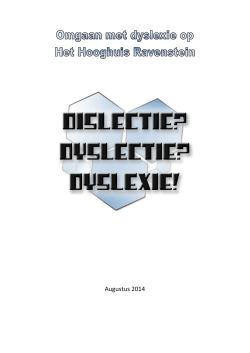 Informatieboekje omgaan met dyslexie op Locatie