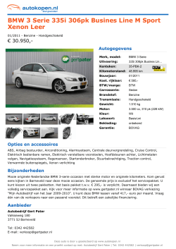 BMW 3 Serie 335i 306pk Busines Line M Sport