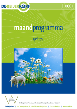 maandprogramma - Welzijn Hoeksche Waard