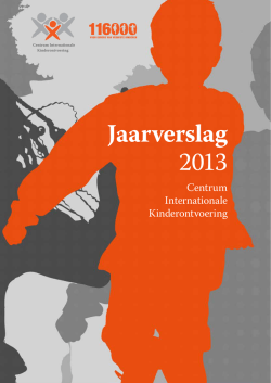 Jaarverslag 2013 - Centrum Internationale Kinderontvoering