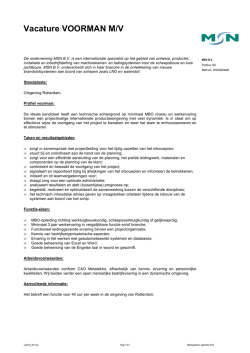 Vacature VOORMAN M/V - Marine Service Noord