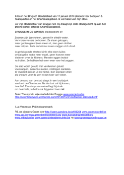 Ik las in het Brugsch Handelsblad van 17 januari 2014