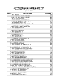 ANTWERPS CICHLIDEN CENTER