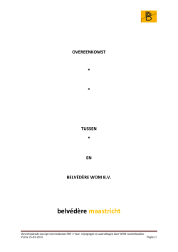 een onverbindende conceptovereenkomst