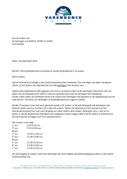 Informatiebijeenkomst dyslexie