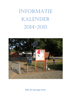 jaarkalender - De Sprenge Emst