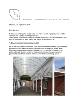 Nieuwsbrief september 2014 - Scholengemeenschap De