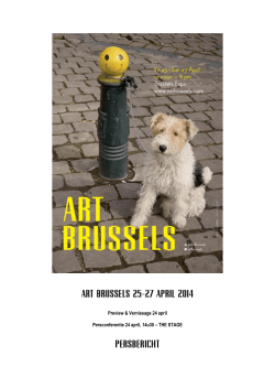 ART BRUSSELS 25-27 April 2014 PERSBERICHT