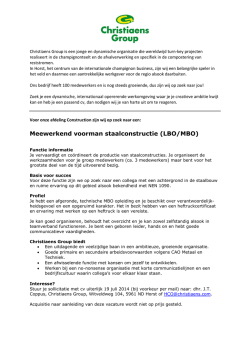 Meewerkend voorman staalconstructie (LBO