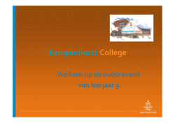 Infoavond leerjaar 3
