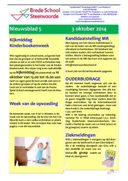 Nieuwsblad 5 3 oktober 2014