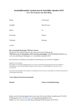 Inschrijfformulier innerlijke vijand 2015