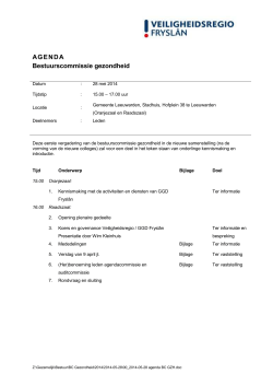 2014-05-28 stukken BC GZH - Veiligheidsregio Fryslân