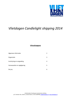 Vlietdagen Candlelight shipping 2014