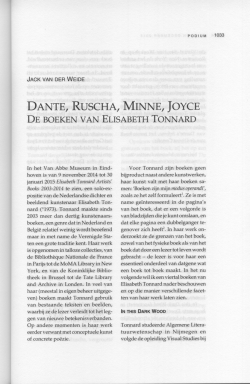 DANTE, RUSCHA, MINNE, JOYCE