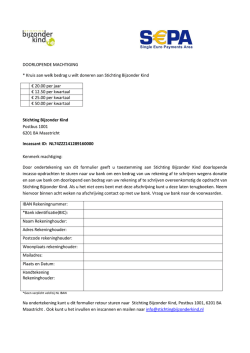 het donatieformulier - Stichting Bijzonder Kind