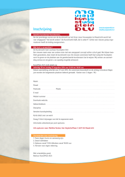 Inschrijving - Kunstpleinolv