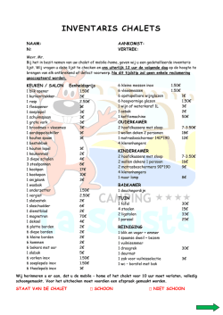 INVENTARIS CHALETS - camping La Sousta