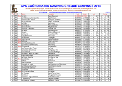 gps coördinates camping cheque campings 2014
