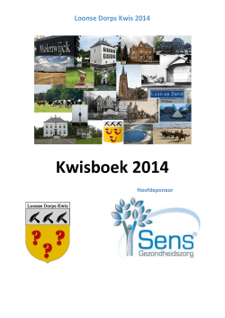 Kwisboek 2014 - loonsedorpskwis.nl