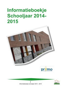 Informatieboekje 2014-2015