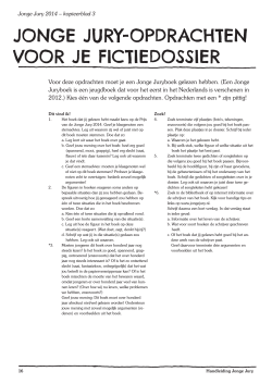 JONGE JURY-OPDRACHTEN VOOR JE FICTIEDOSSIER