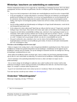 Wintertips: bescherm uw waterleiding en watermeter Onderdeel