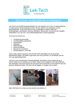 Informatie Folder - Lek