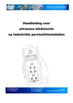 Handleiding voor ultrasone lekdetectie op industri&euml;le