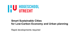 Perspective Low Carbon Economy and Urban Planning