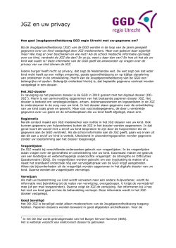 JGZ en uw privacy - GGD Midden Nederland