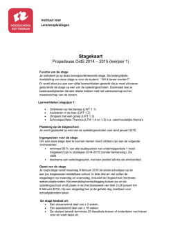 jaar 1 - Hogeschool Rotterdam