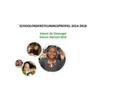 SCHOOLONDERSTEUNINGSPROFIEL 2014-2018
