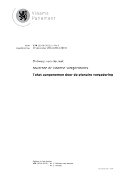 Ontwerp van decreet houdende de Vlaamse vastgoedcodex Tekst