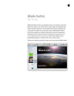 Overzicht van iBooks Author (pdf)