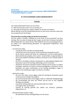 Instrument A2 - Onderwijs