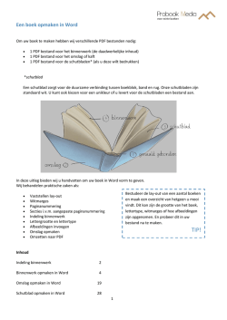 Een boek opmaken in Word - Boek maken met Pro-book