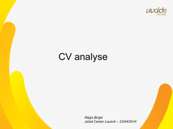 CV analyse