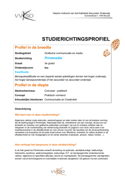 STUDIERICHTINGSPROFIEL - vvkso