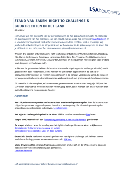 een pdf met de laatste stand van zaken