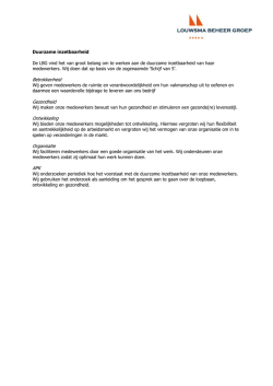 Duurzame inzetbaarheid