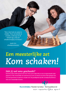 Kom schaken! - Koninklijke Nederlandse Schaakbond
