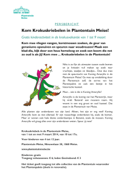 Kom Krokuskriebelen in Plantentuin Meise (19/02/2014)!
