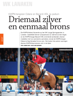 Driemaal zilver en eenmaal brons