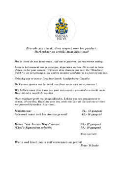 Een ode aan smaak, door respect voor het product